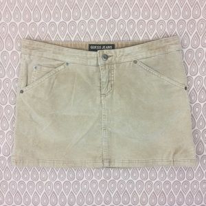 GUESS Womens Tan Corduroy Mini Skirt Size 30 F80